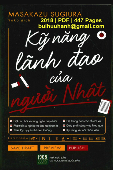 Kỹ Năng Lãnh đạo Của Người Nhật PDF